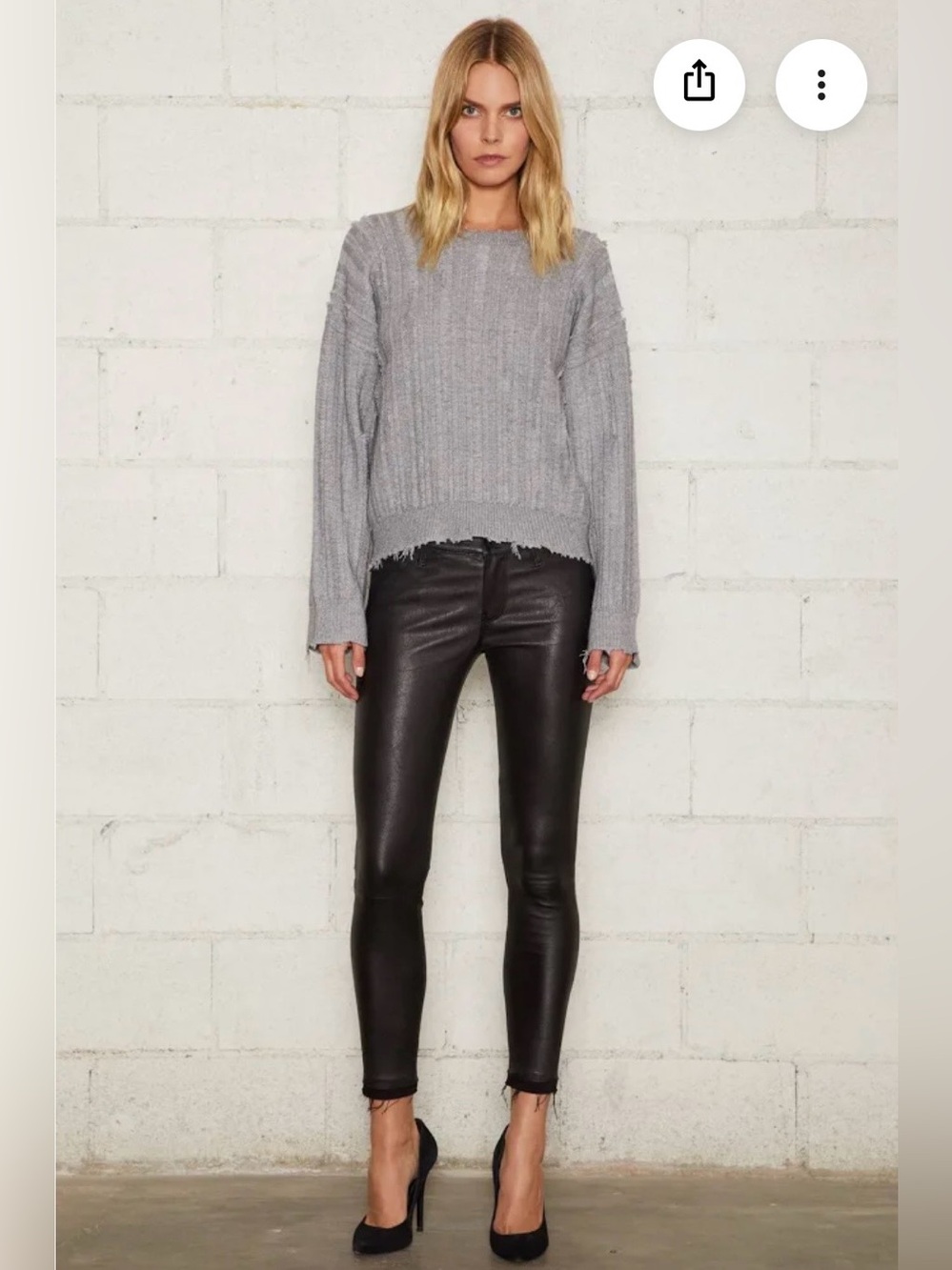 RtA Prince Skinny black leather pants